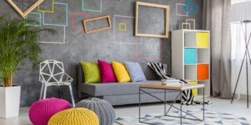 spacious modern lounge grey sofa