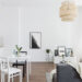 scandinavian studio apartment living room