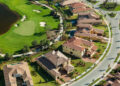 aerial view lovely florida golf