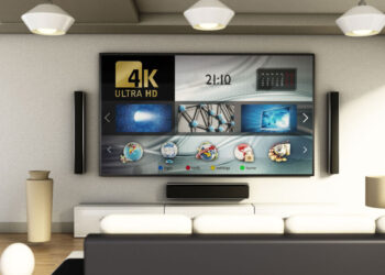 modern 4k smart tv large