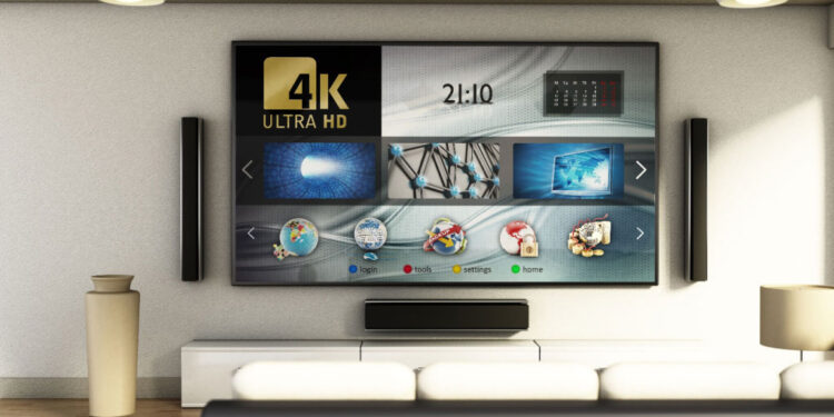 modern 4k smart tv large