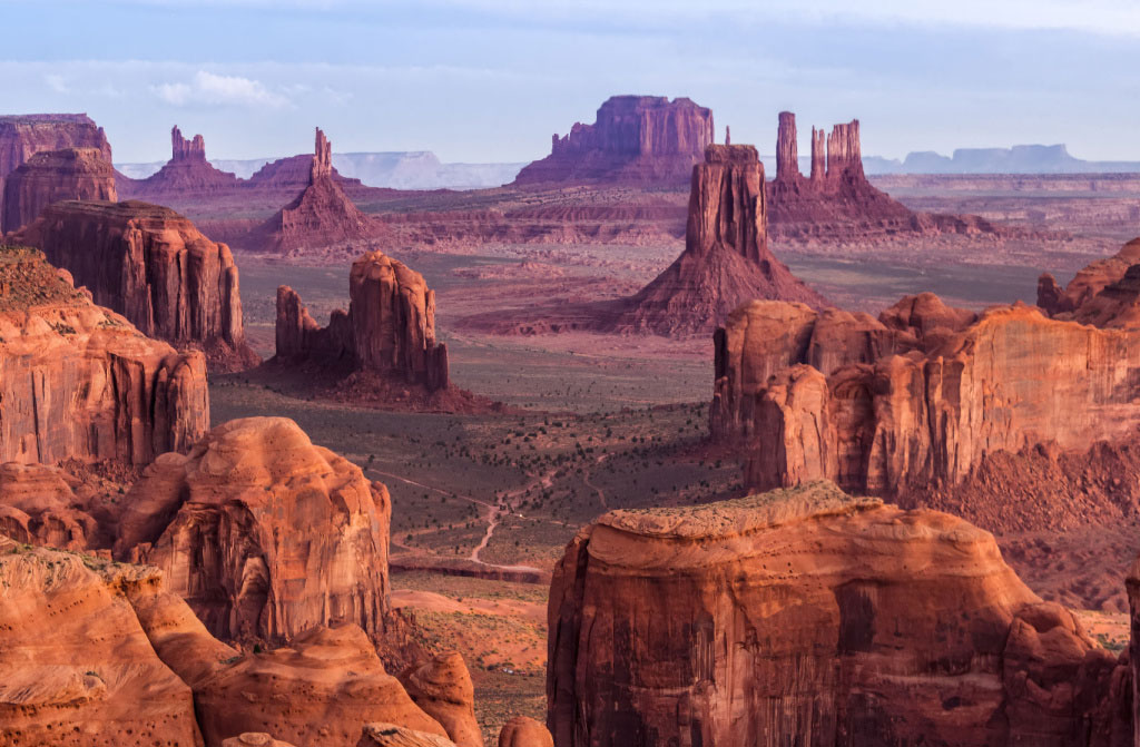 sunrise over navajo canyons