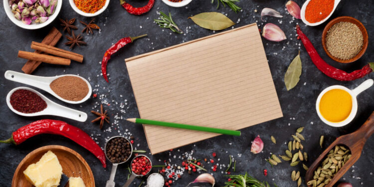 notepad your recipe herbs spices