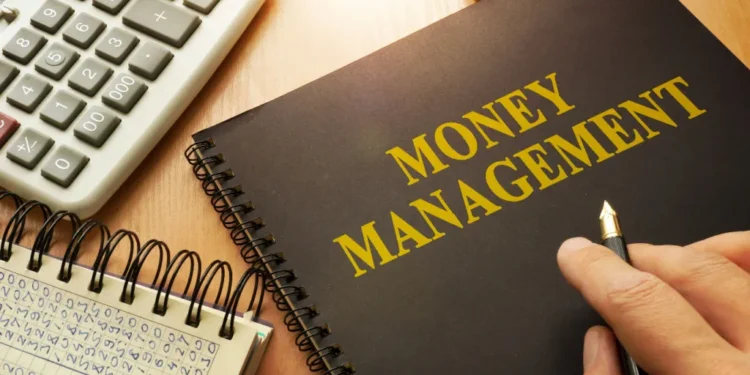 book money management on table