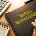 book money management on table