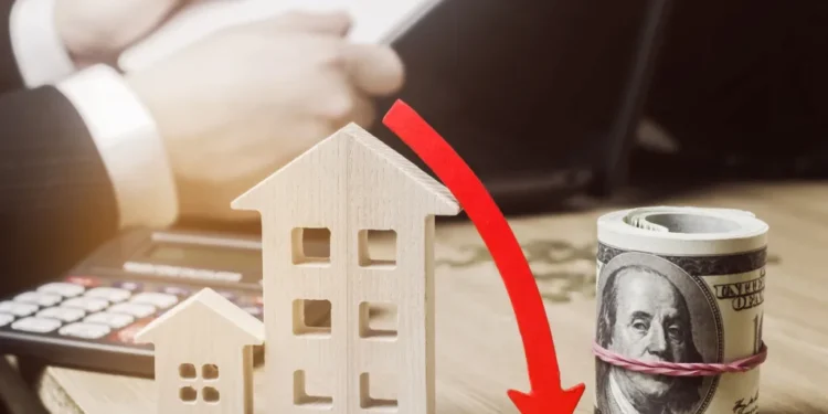 concept failing real estate market reduced