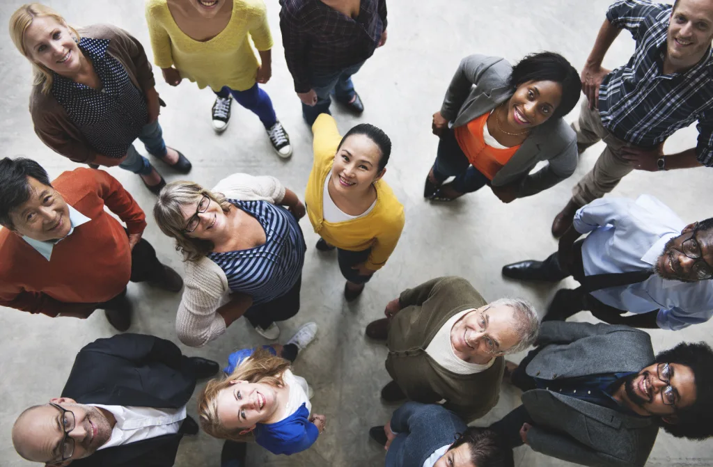 group of people smiling