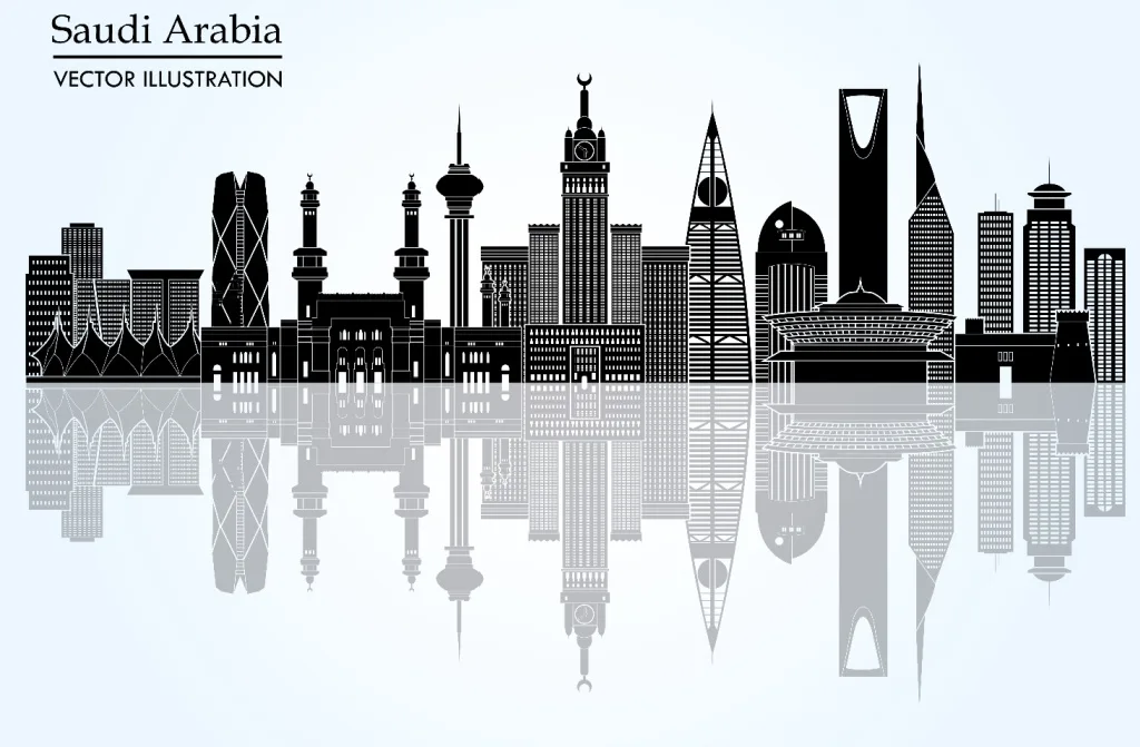 skyline saudi arabia vector