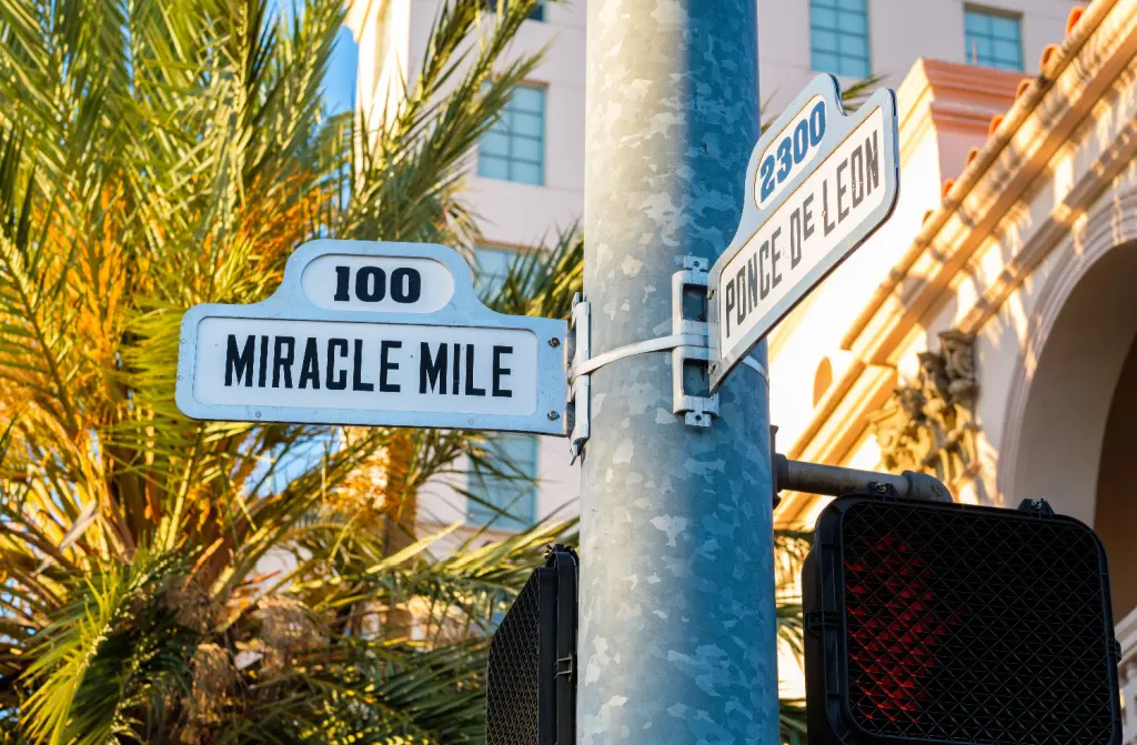 cityscape sign view miracle mile