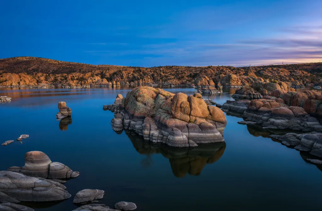 sunset above watson lake