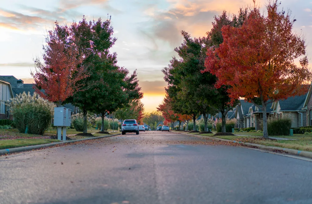 living residential housing neighborhood street