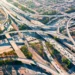 highway intersection aerial view