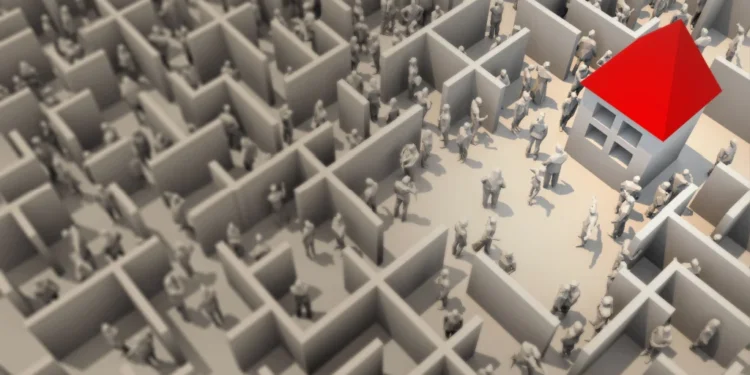 3d illustration crownd polygon people find